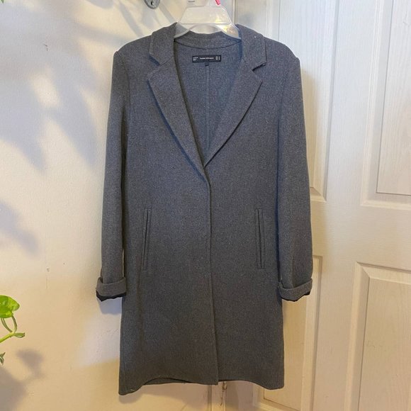 ZARA BASIC GRAY COAT - XS